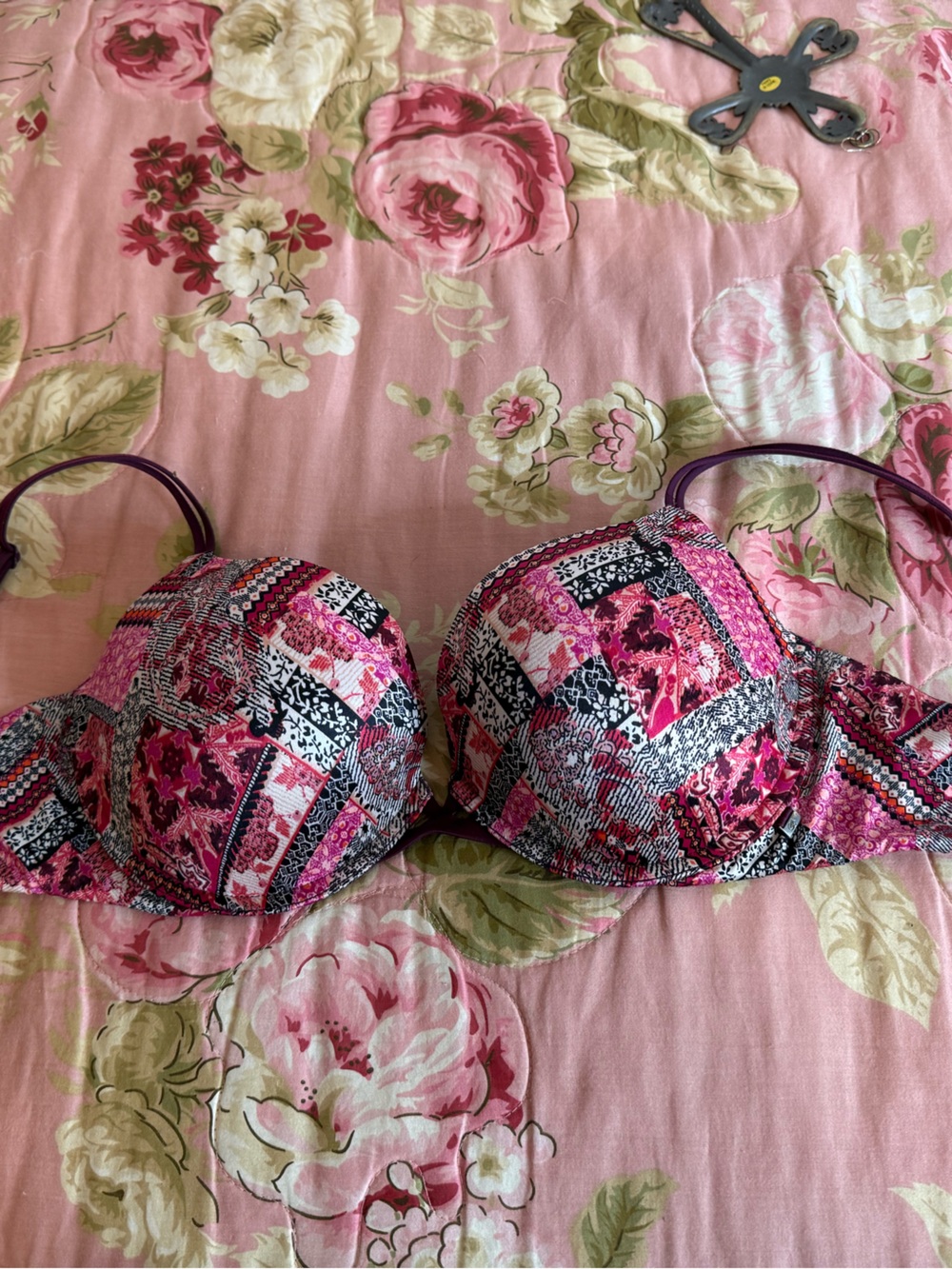 Victorias Secret Very Sexy Push-Up Bra 36D Multicolor Patchwork  Underwire